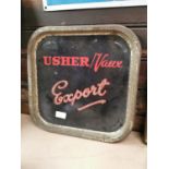 Ushers Export advertising drinks tray.