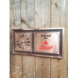 Bass copper advertising clock.