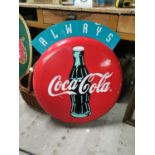 Coca Cola alloy advertising sign.