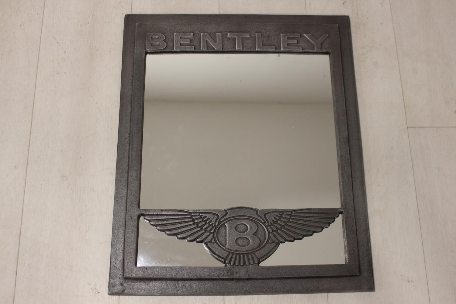 Bentley aluminium advertising mirror.