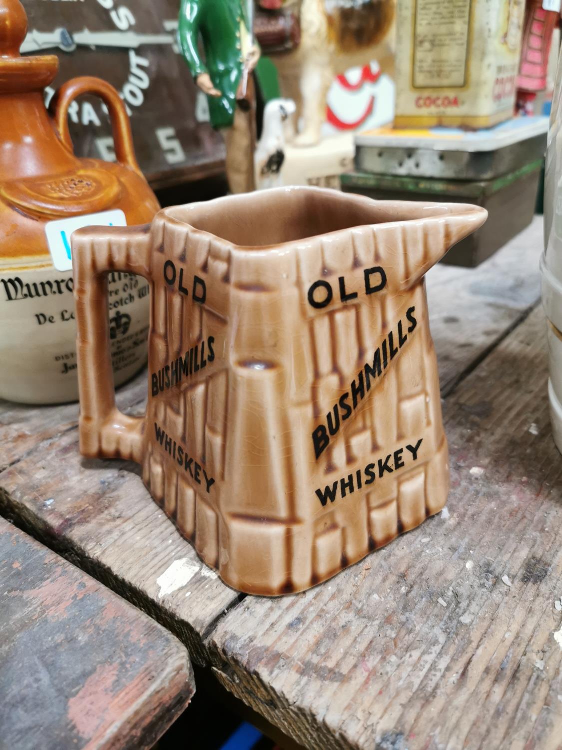 Old Bushmills Irish Whiskey advertising jug.