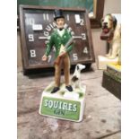 Squires Gin advertising figure.