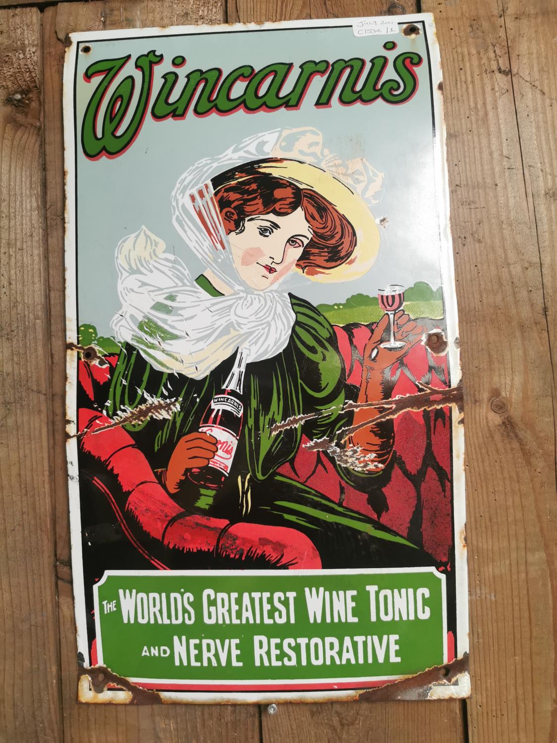 Wincarnis Tonic Wine advertising sign.