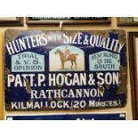 Hunters pictorial advertising sign.