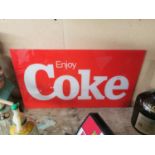 Enjoy Coke Perspex advertising sign.