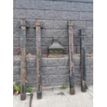 Set of 19th C. cast iron drain pipe and gulley.