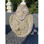 Carved granite Celtic figure