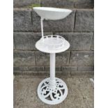 Cast aluminium bird bath.