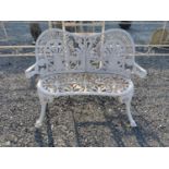 Decorative cast iron two seater garden bench