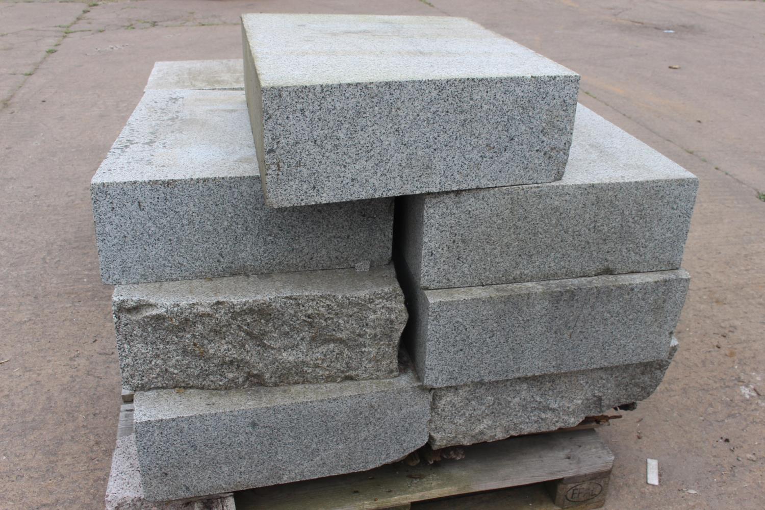 Seven granite blocks