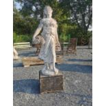 Mid 20th C. composition statue of a Lady