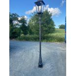 Set of four metal street lights