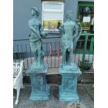 Pair of bronze figures of Greek gods