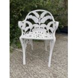 Decorative aluminium fern leaf garden chair.