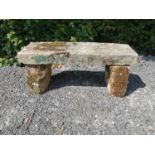 20th C. sandstone bench