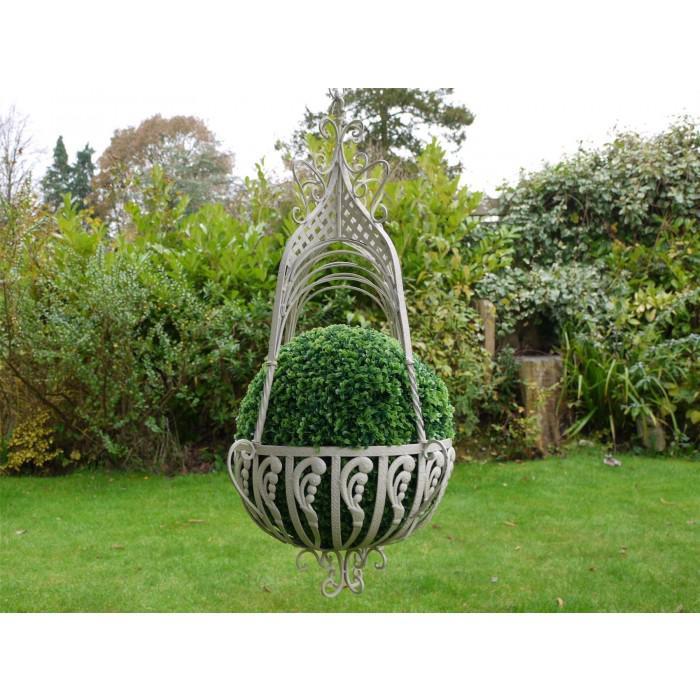 Pair of cast hanging baskets