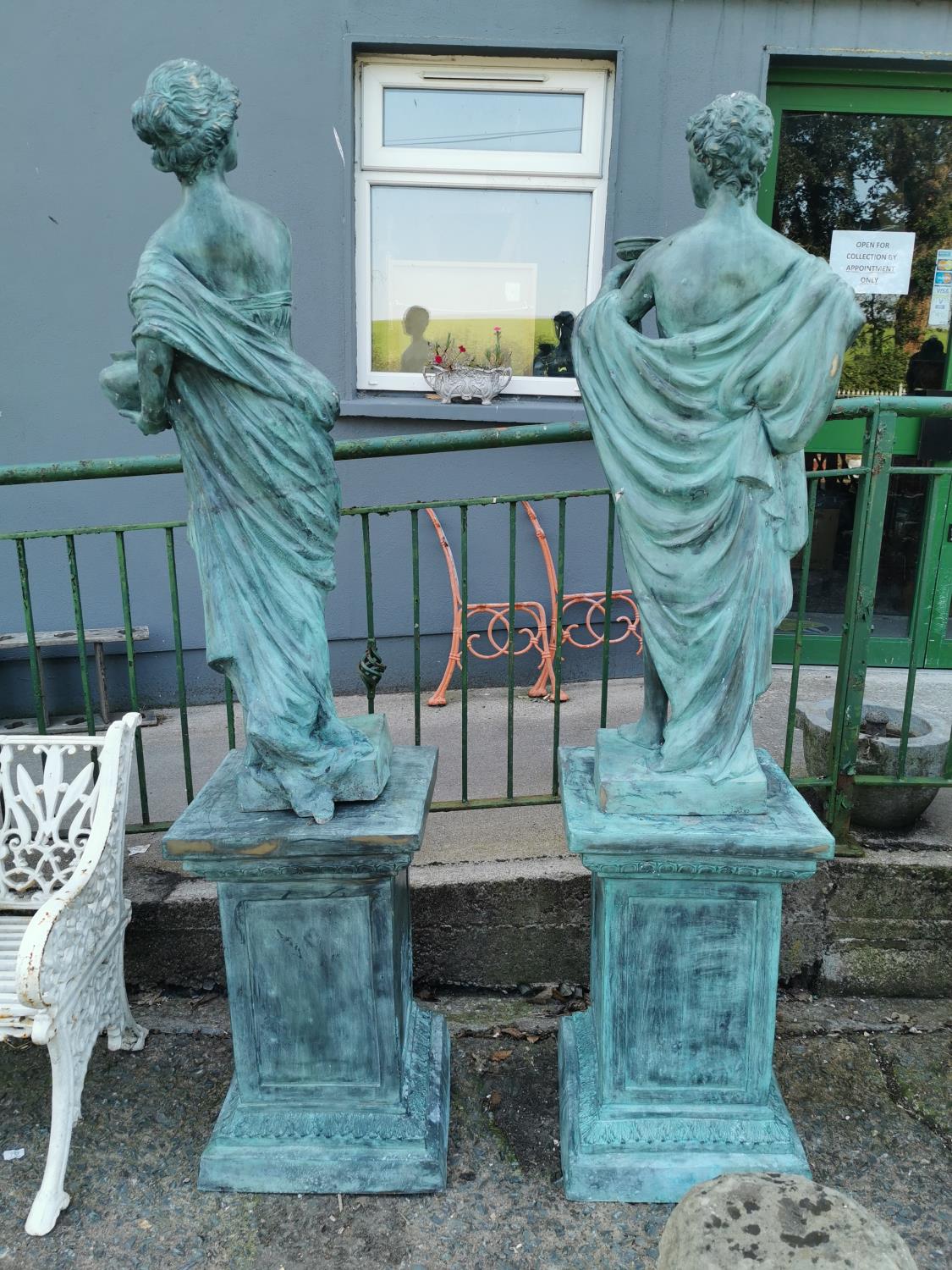 Pair of bronze figures of Greek gods - Image 4 of 4