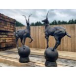 Pair of cast irons Stags