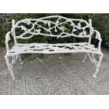 Good quality cast iron garden bench.