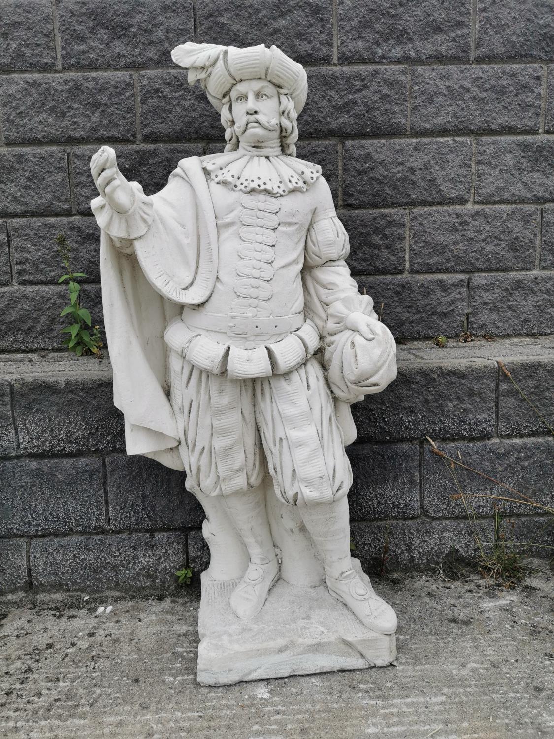 Moulded stone statue of a Spanish Soldier.