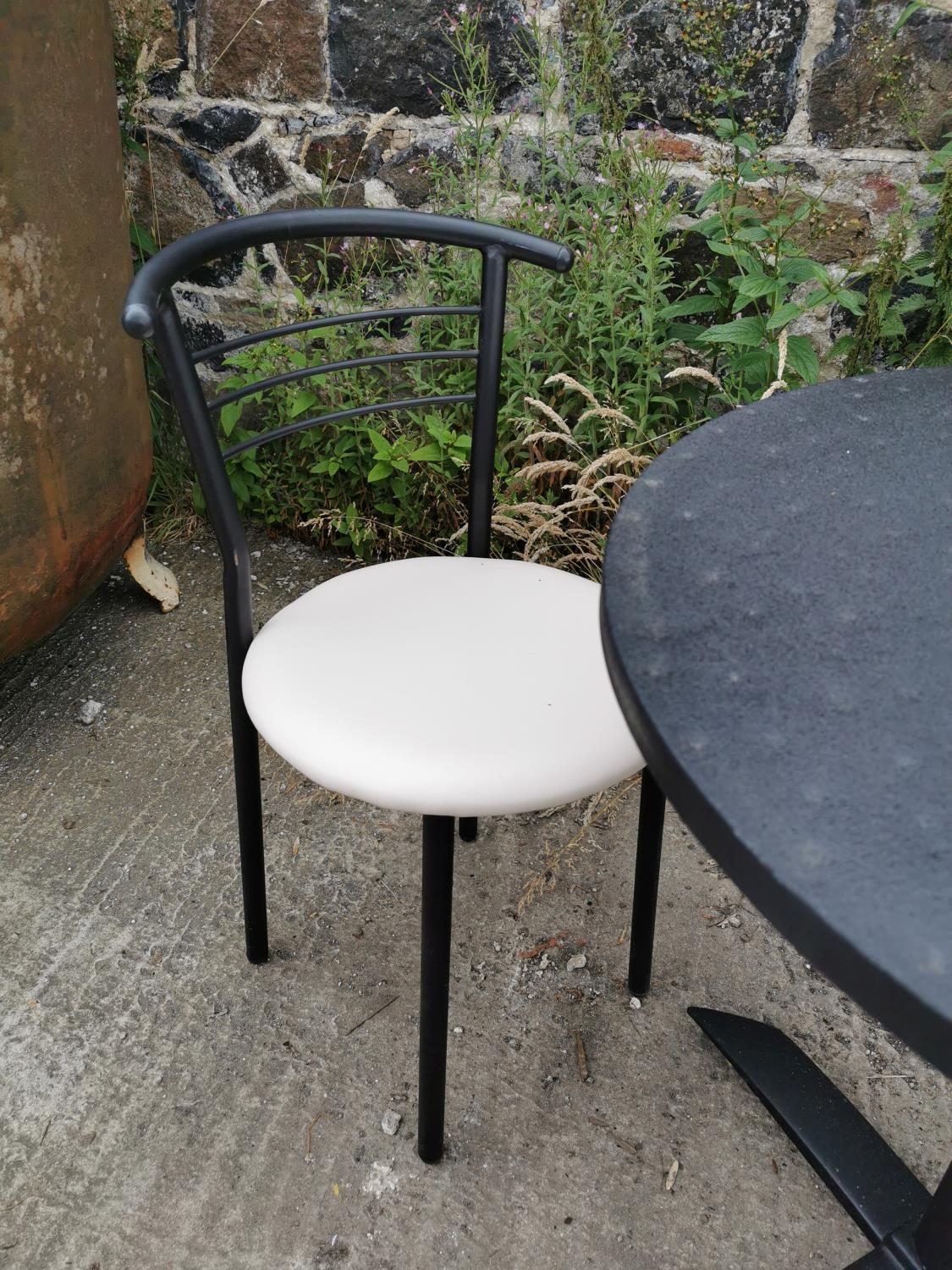 Round café table and two chairs. - Image 2 of 4