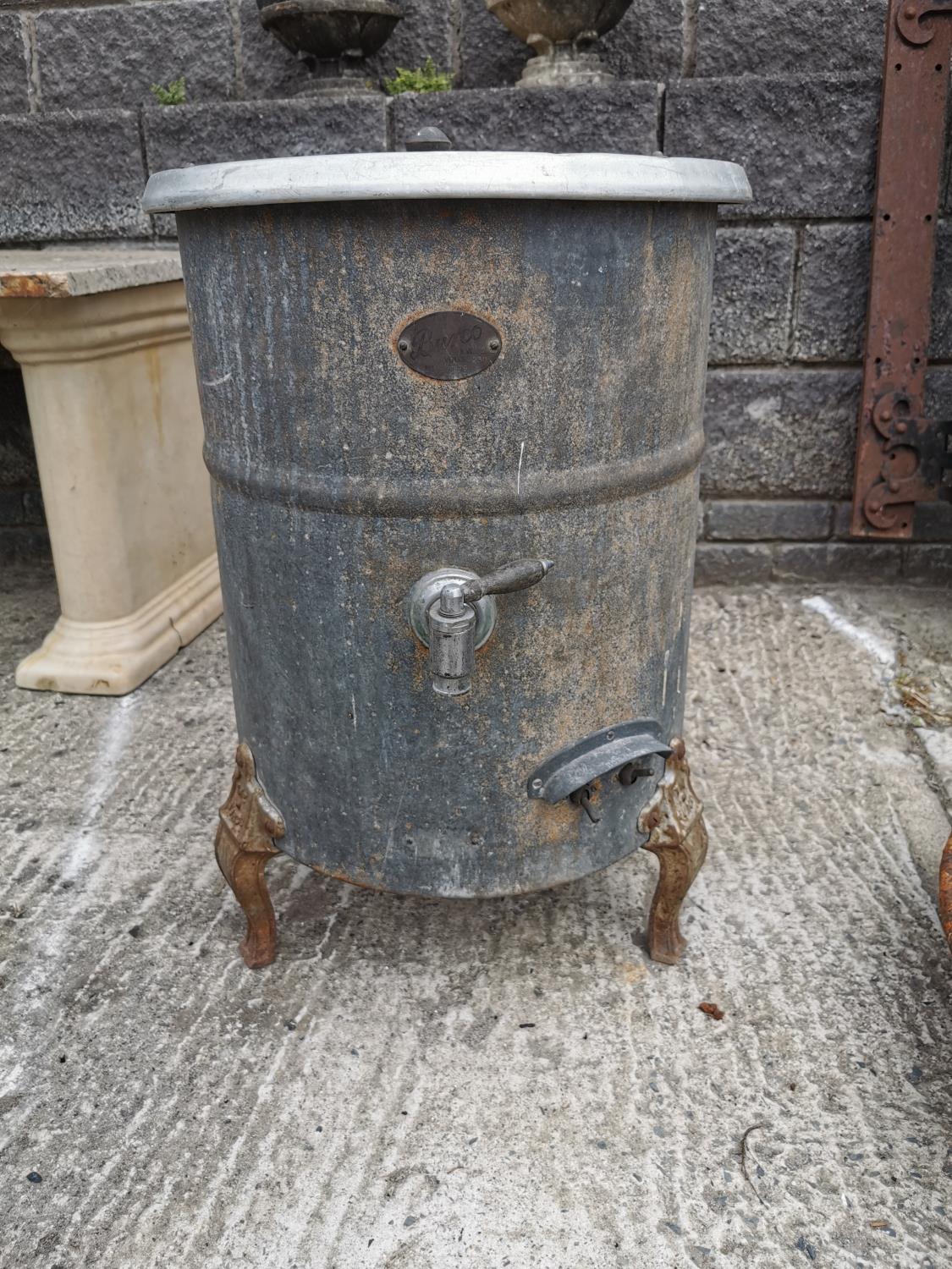 1950s planter in the form of a boiler.