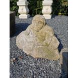 Carved granite Celtic figure