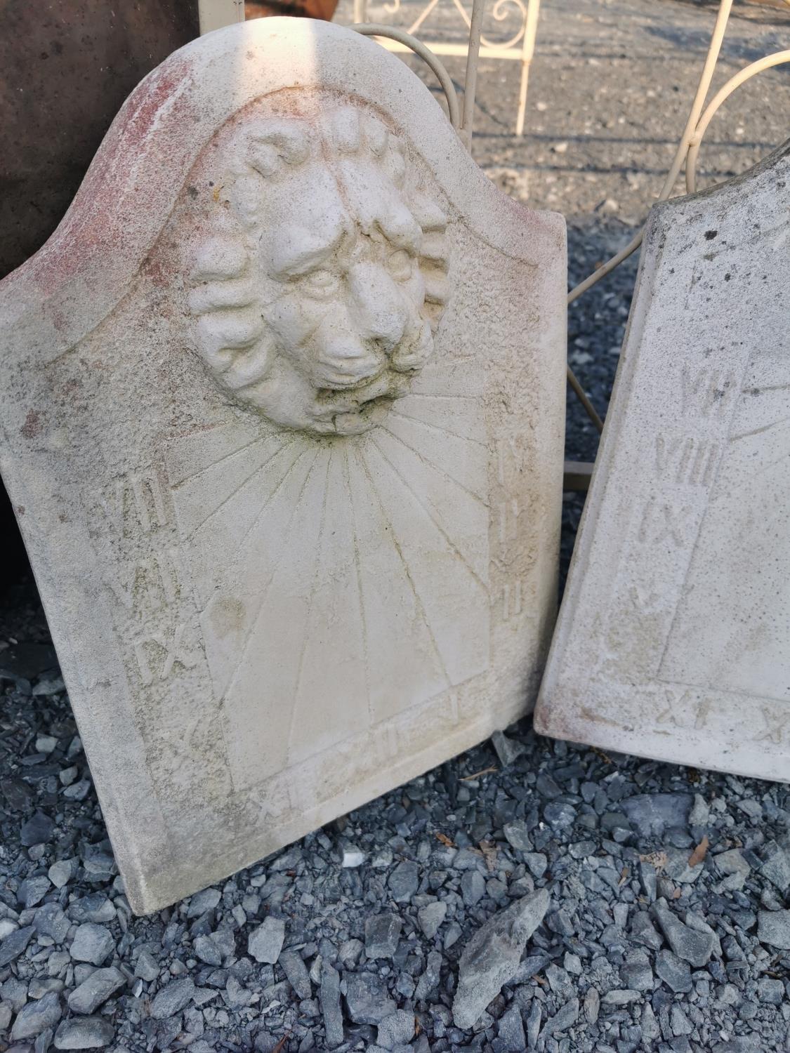 Pair of composition wall sundials - Image 2 of 2