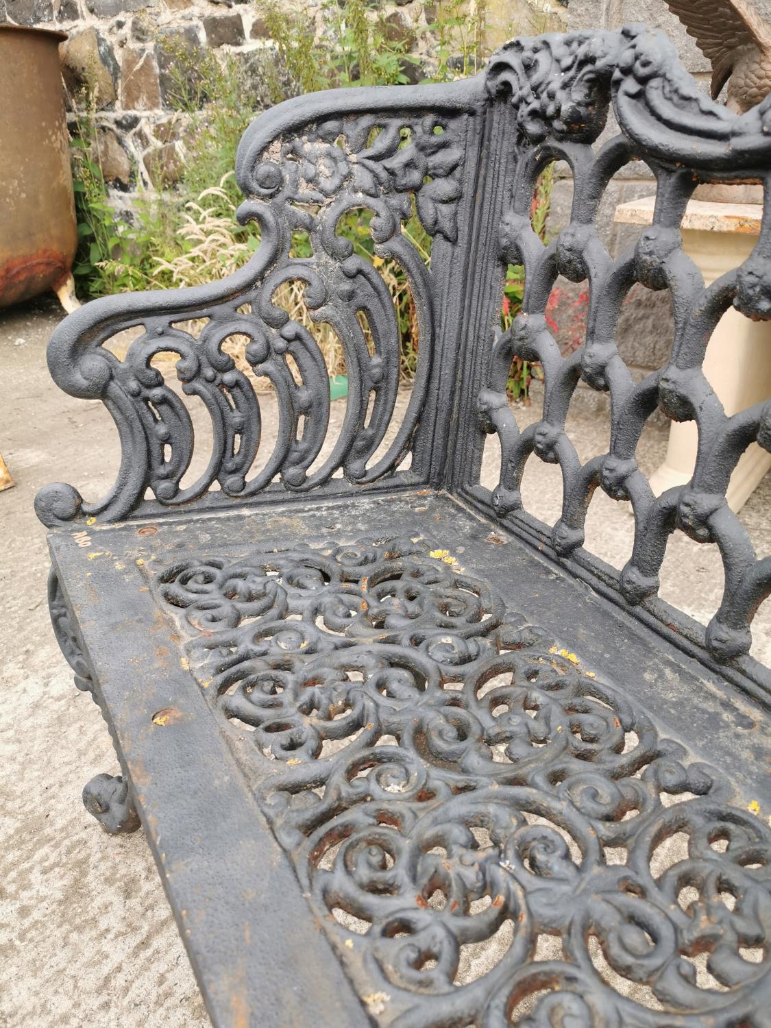 Cast iron two seater garden bench. - Image 3 of 3