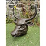 Cast iron model of a Bulls Head.