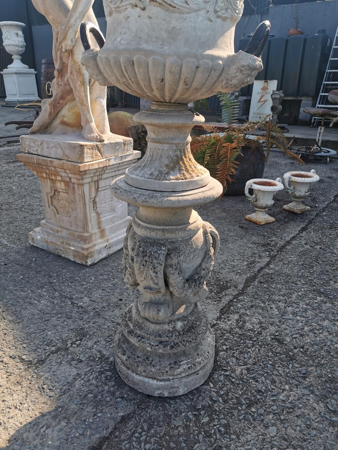 Early 20th. C. composition urn. - Image 5 of 6