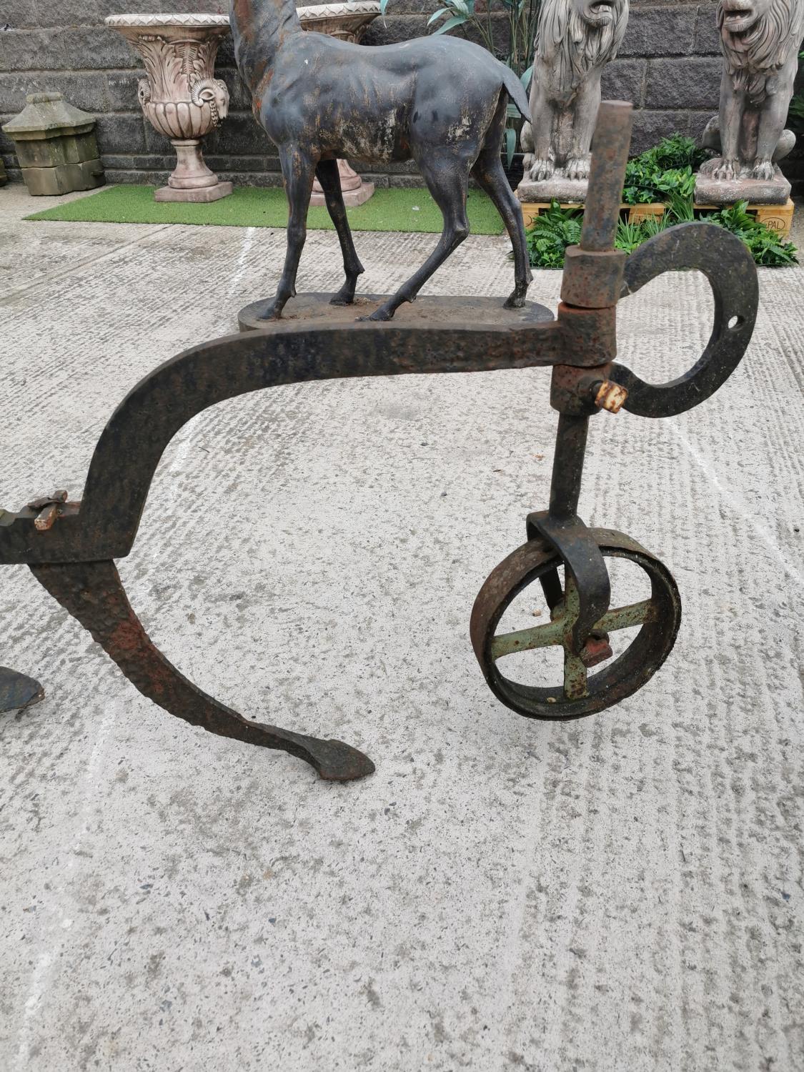 Early 20th C. wrought iron Grubber. - Image 2 of 3