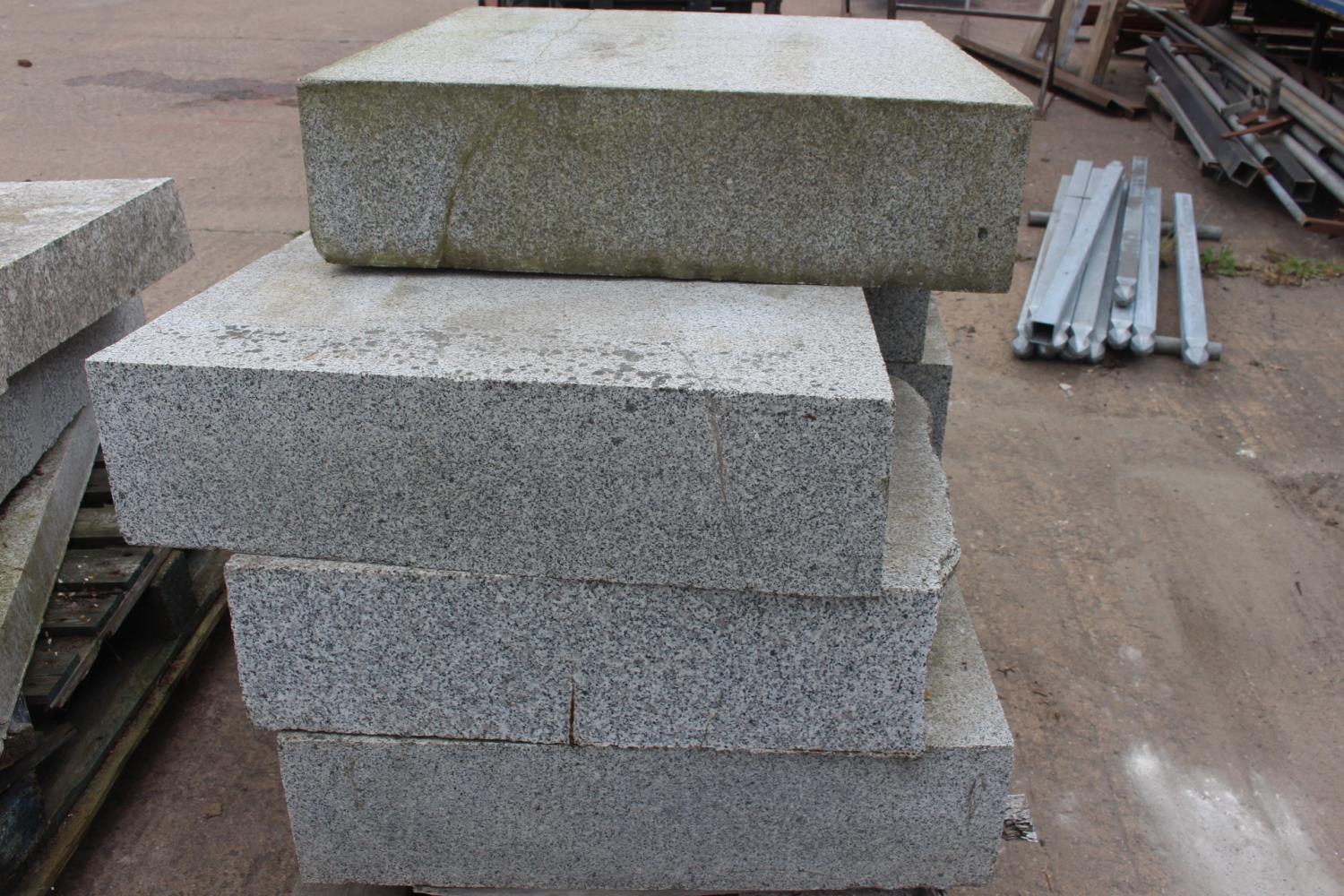 Seven granite blocks - Image 2 of 2