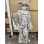Stone statue of a Venice Merchant.
