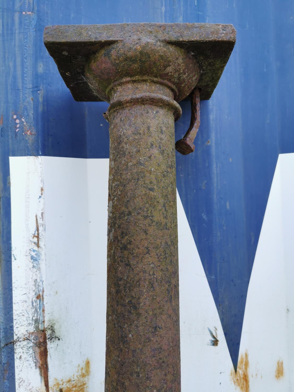 Pair of 19th C. cast iron stanchions - Image 2 of 2