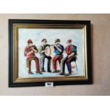 D McCann Musicians Oil on Canvas