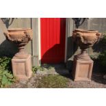 Pair of terracotta urns