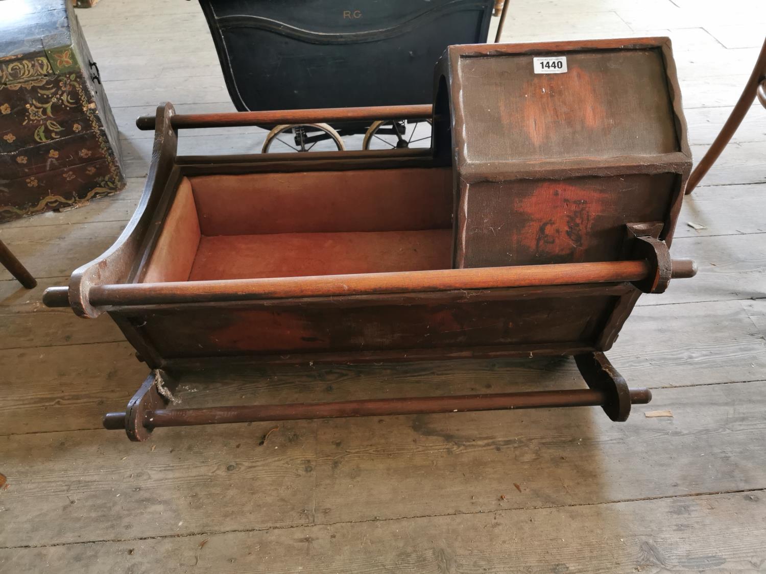 19th. C. Mahogany child's cradle.