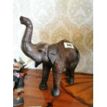 Leather model of an elephant