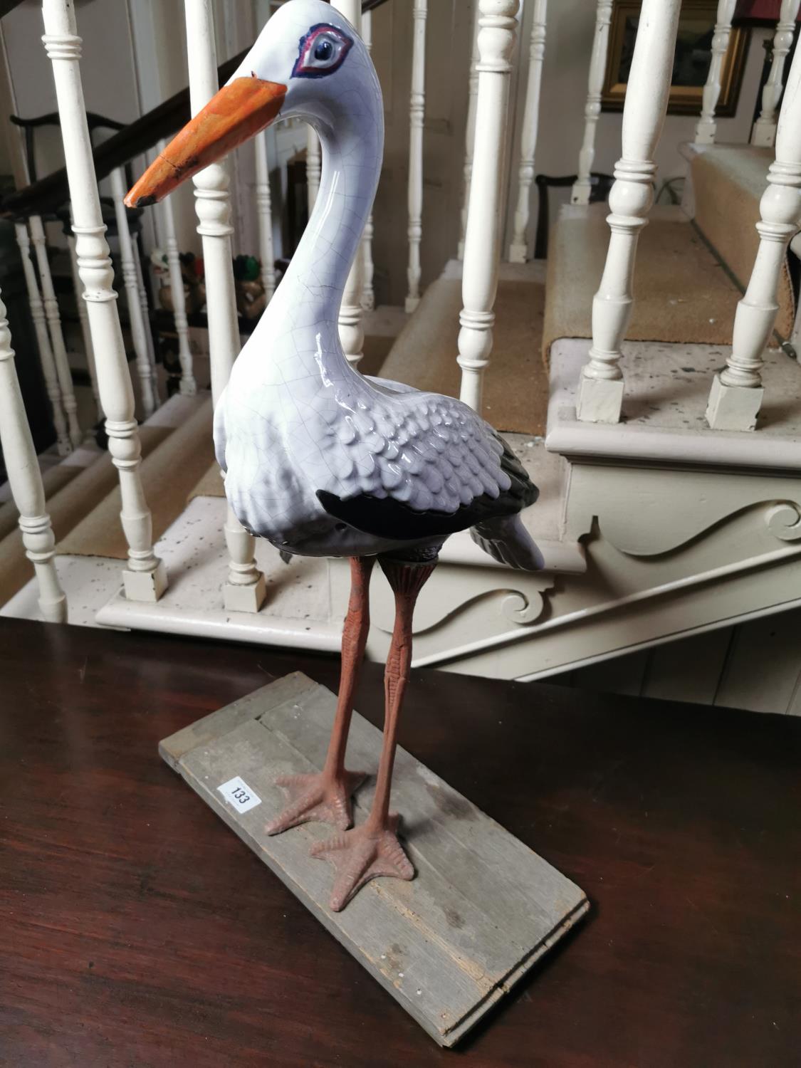 Ceramic model of a stork