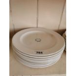 Set of ten 2nd Period Belleek dinner plates