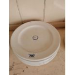 Set of ten 2nd Period Belleek dinner plates