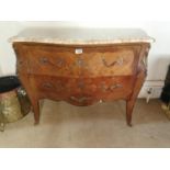 Late 19th. C. inlaid kingwood commode chest