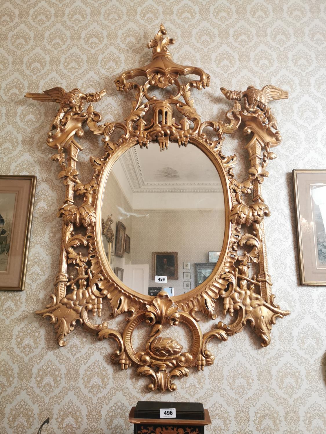 Exceptional quality gilt wall mirror