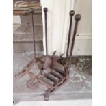 19th. C. cast iron boot scrapper and stand.