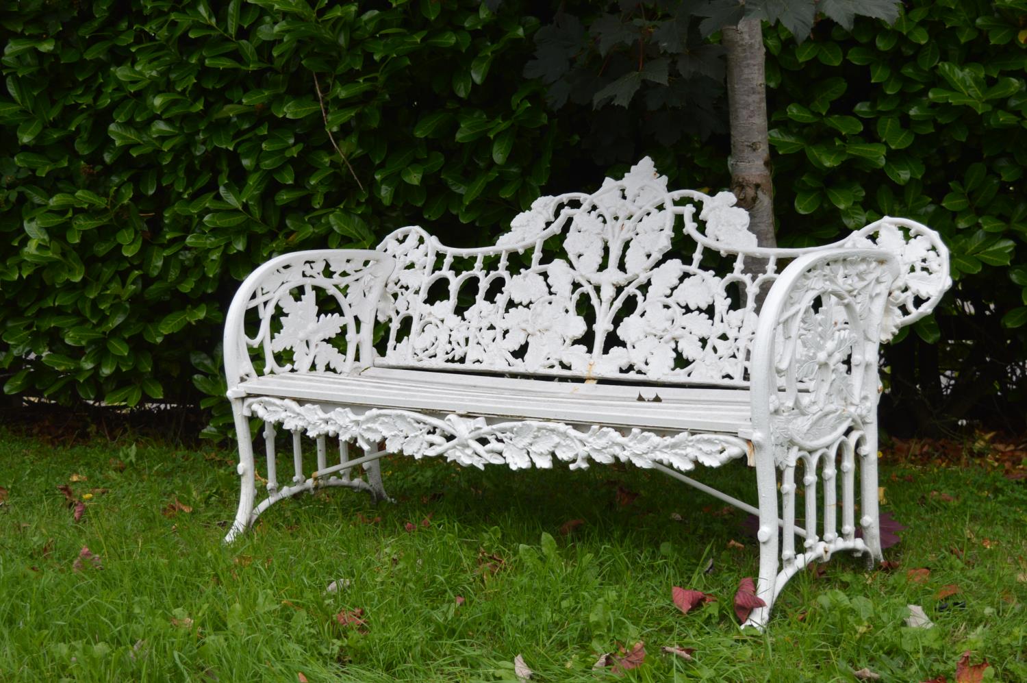 Cast iron garden bench
