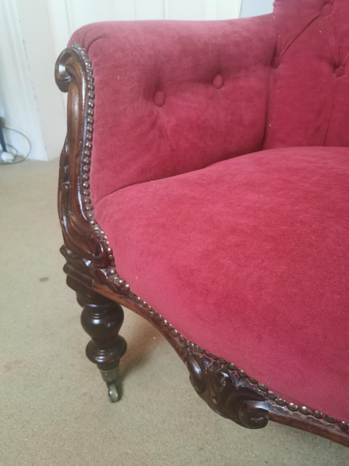 19th. C. mahogany arm chair. - Image 2 of 3