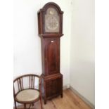 19th. C. inlaid mahogany long cased clock.