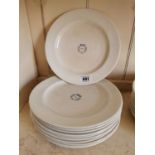 Set of ten 2nd Period Belleek dinner plates