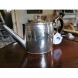 Silver teapot unstamped possibly provinical Irish